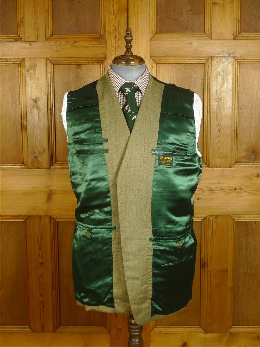 24/0991 immaculate vintage london w1 bespoke green wp check worsted sports jacket blazer 45-46 regular