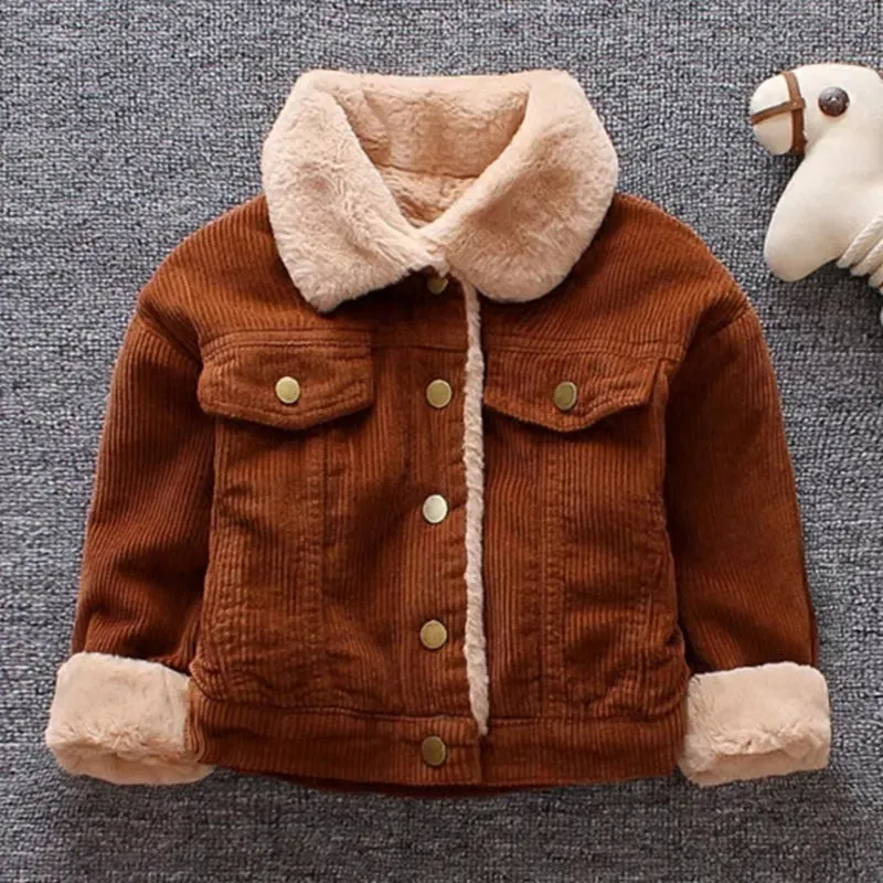 Baby Kids Boys Jackets Spring Korean Casual Coats For Kids Outwear Fleece Cotton Children Lapel Jackets