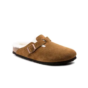 Birkenstock Boston Shearling Suede Leather (Mink) Men's Sandals 1001140 1001140