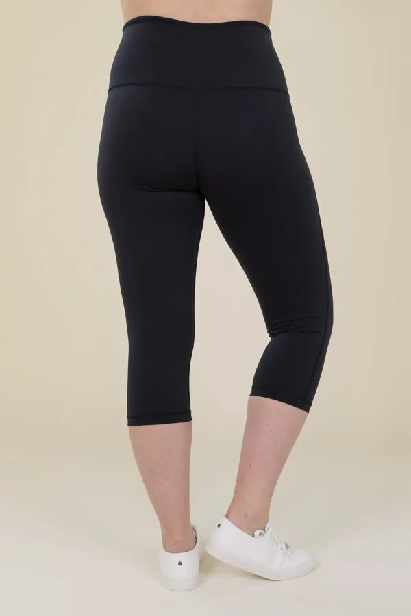 Body Sculpt Black 2 Pocket Cropped Leggings