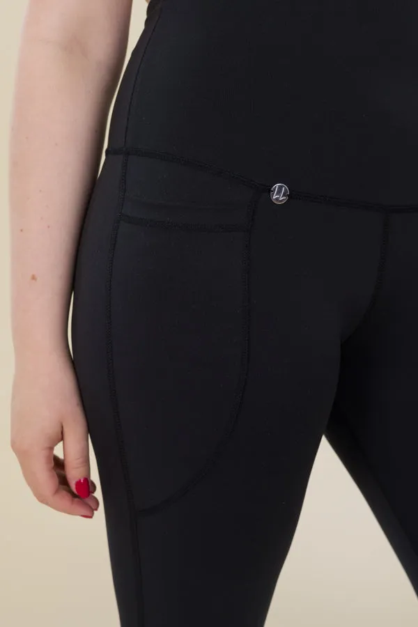 Body Sculpt Black 2 Pocket Cropped Leggings