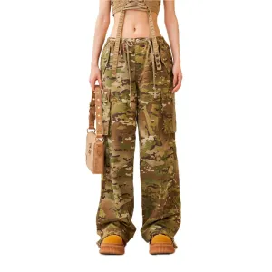 Compass Forest Camouflage Retro Paratrooper Pants