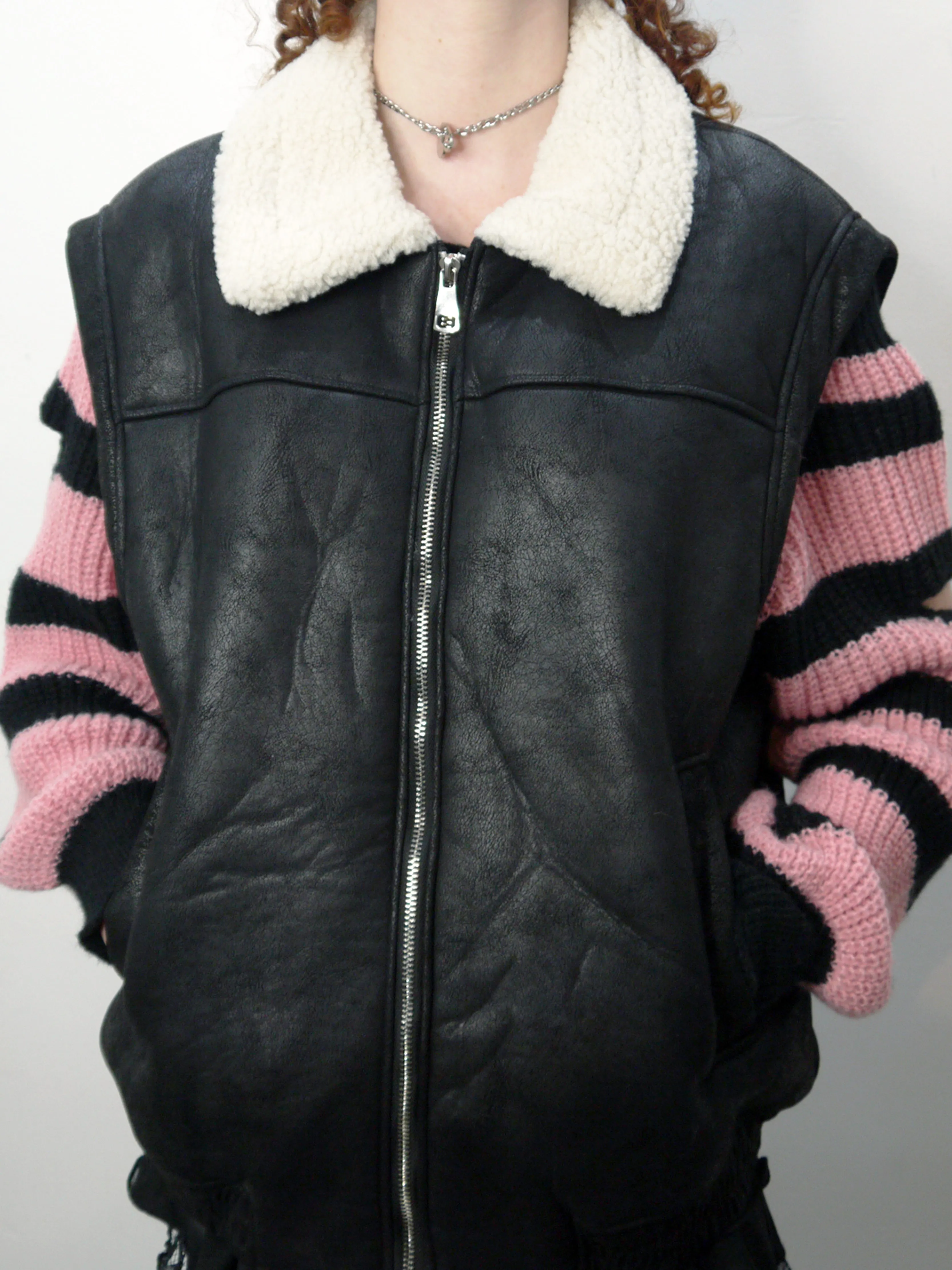 cozy collared vest