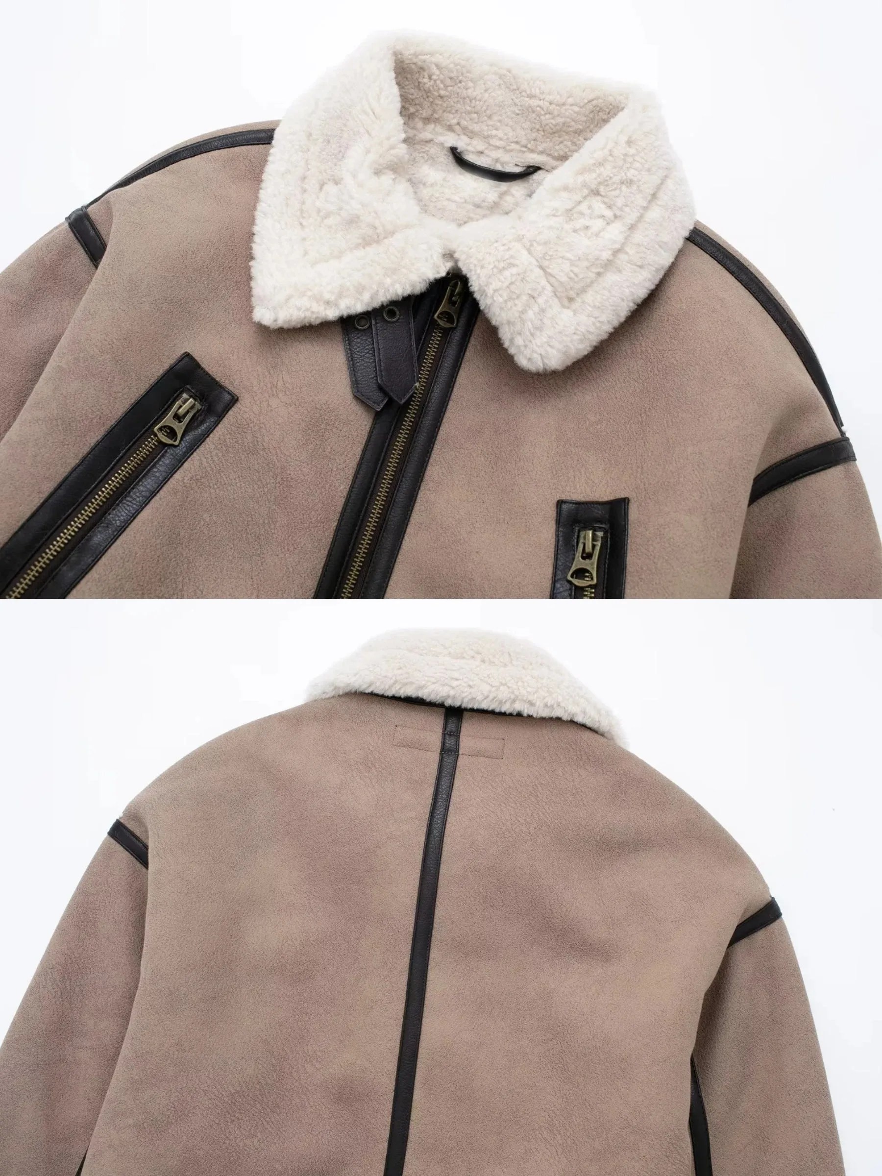 Debbie Sherpa-Lined Aviator Jacket