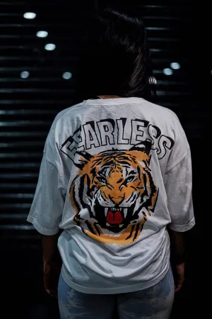 Fearless Roar Oversized T-shirt (White)