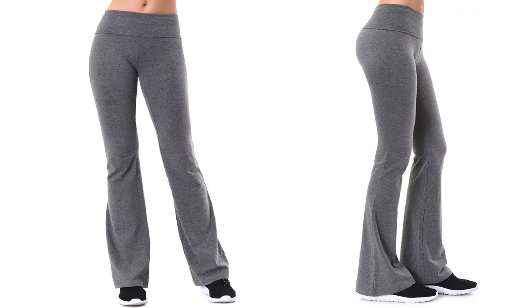 Full Length Cotton Active Pants with Folded Waistband