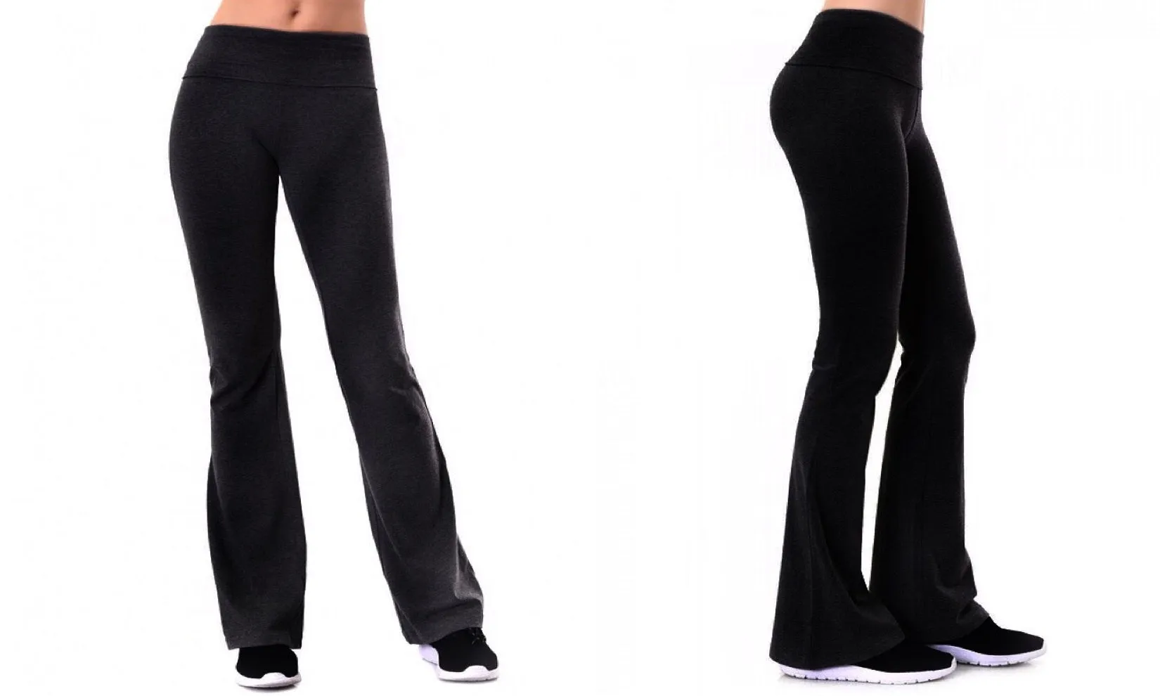 Full Length Cotton Active Pants with Folded Waistband