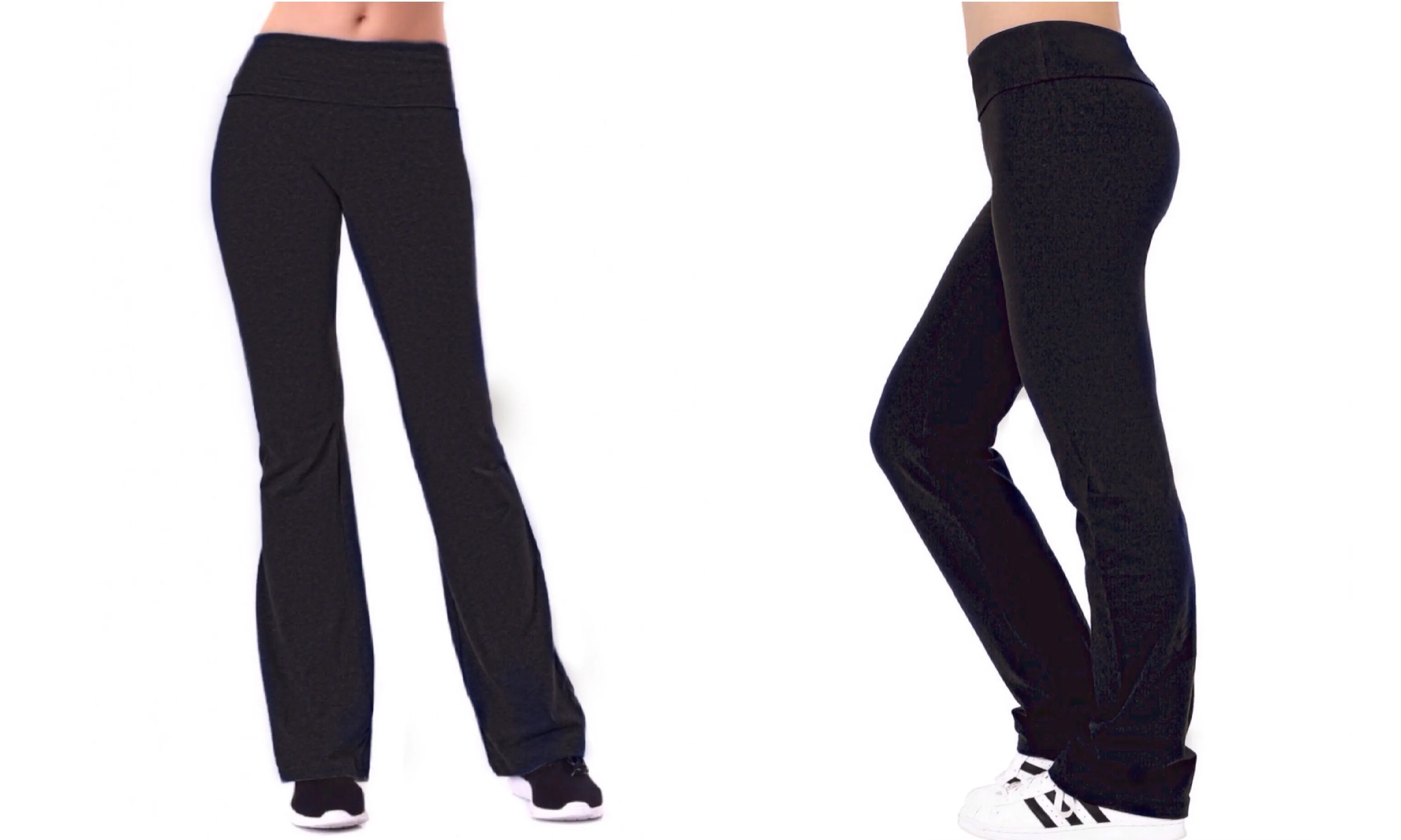 Full Length Cotton Active Pants with Folded Waistband