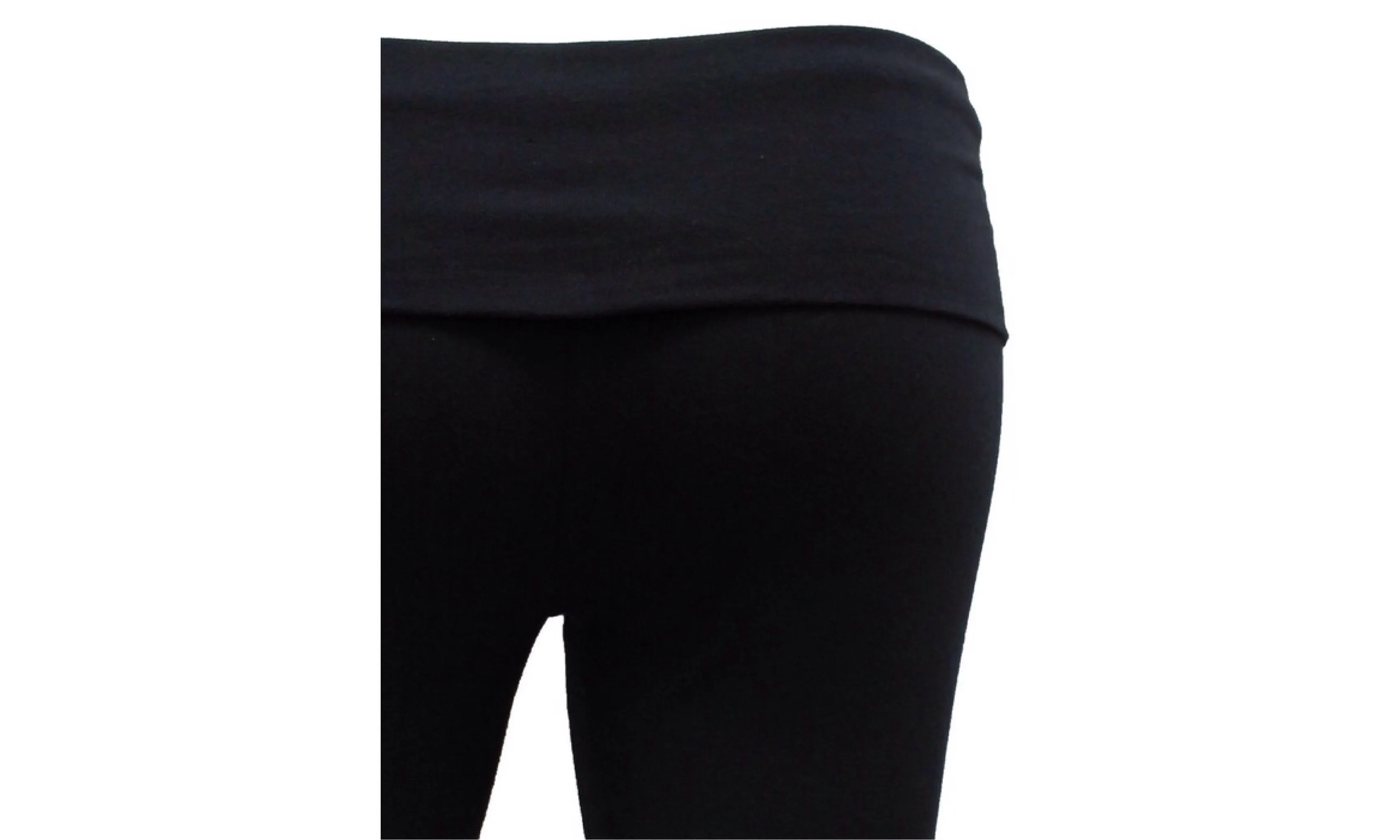 Full Length Cotton Active Pants with Folded Waistband