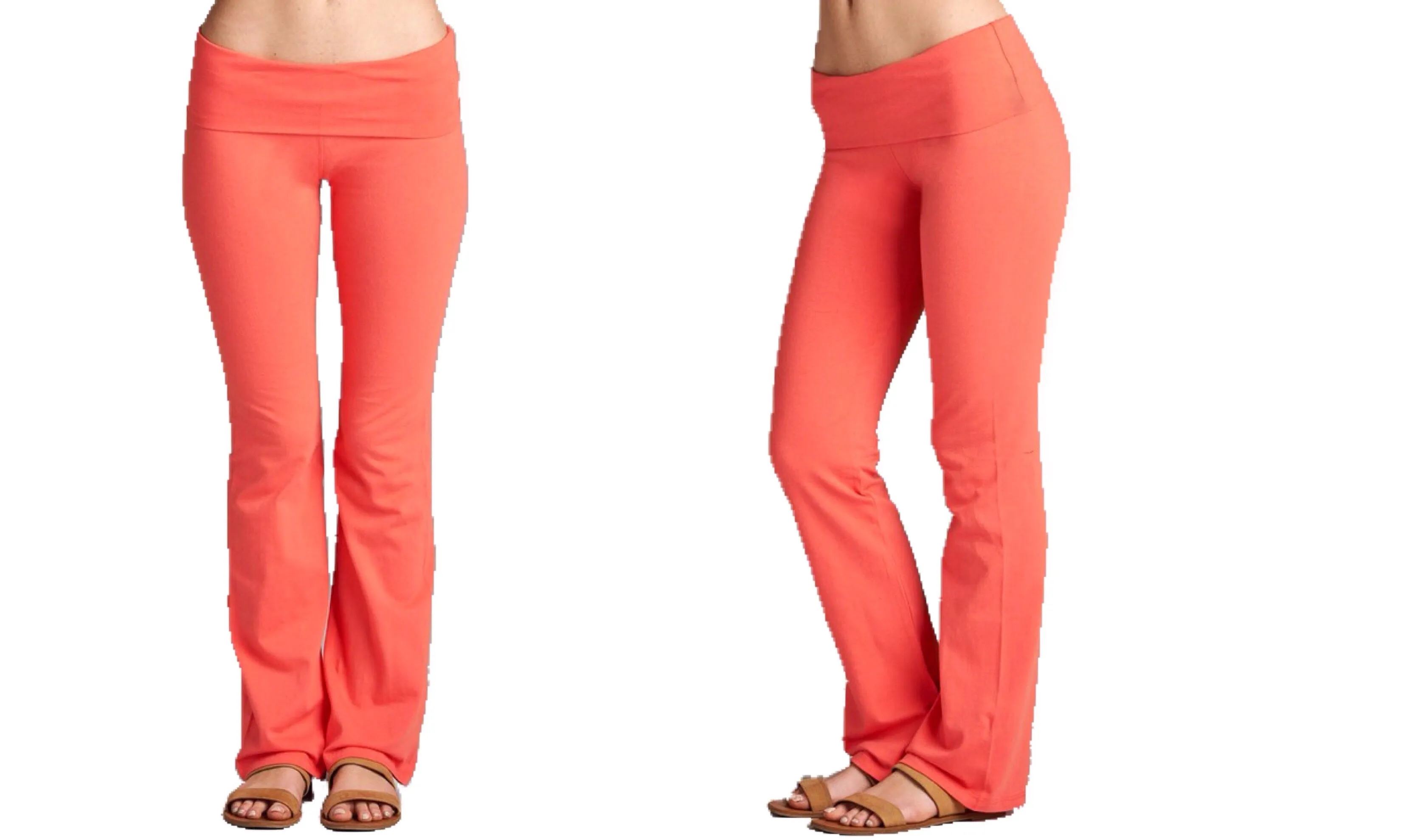 Full Length Cotton Active Pants with Folded Waistband