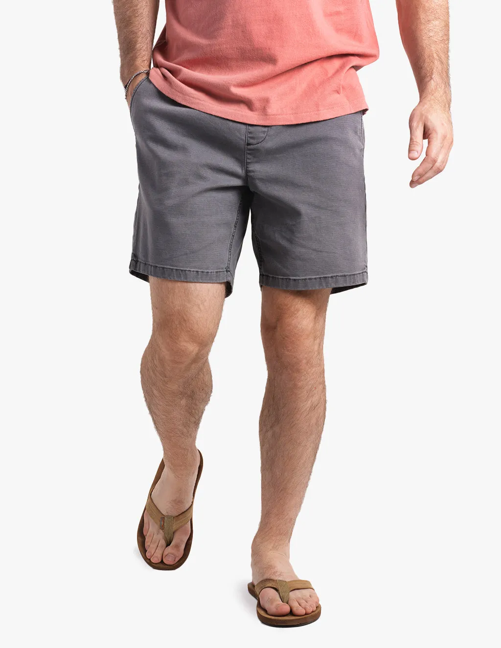 GRAY CANVAS SHORTS