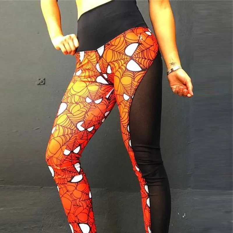 High Waist SPIDERMAN Fitness Leggings for Women