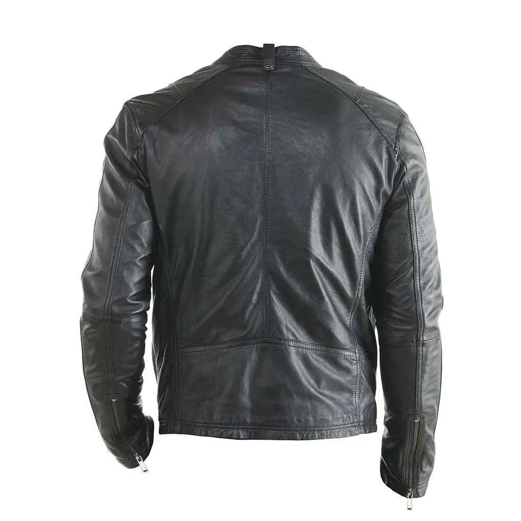 Hollywood Stylish Design New Biker Real Leather Jacket