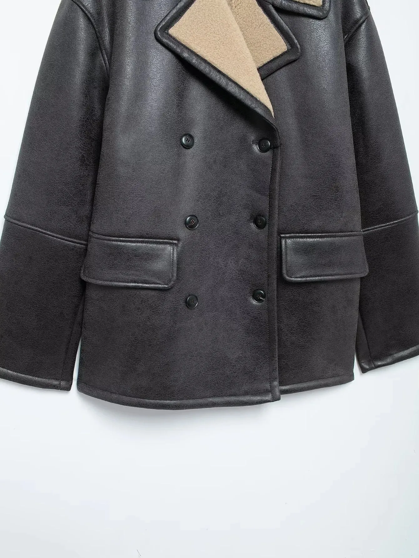 Ilsa Shearling Lined Faux Leather Jacket