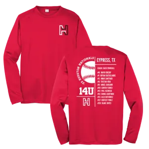 Long Sleeve Baseball Roster Shirt - 14U