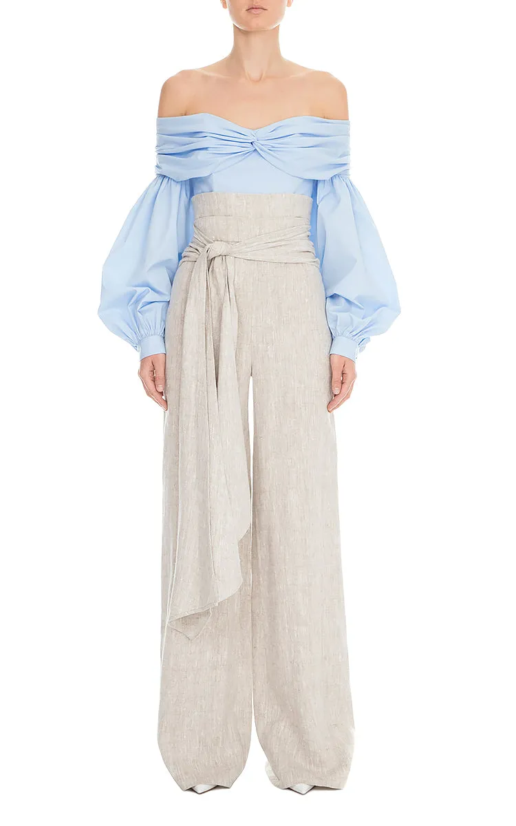 Long Sleeve Linen Pants