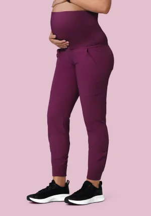 Maternity Joggers Plum