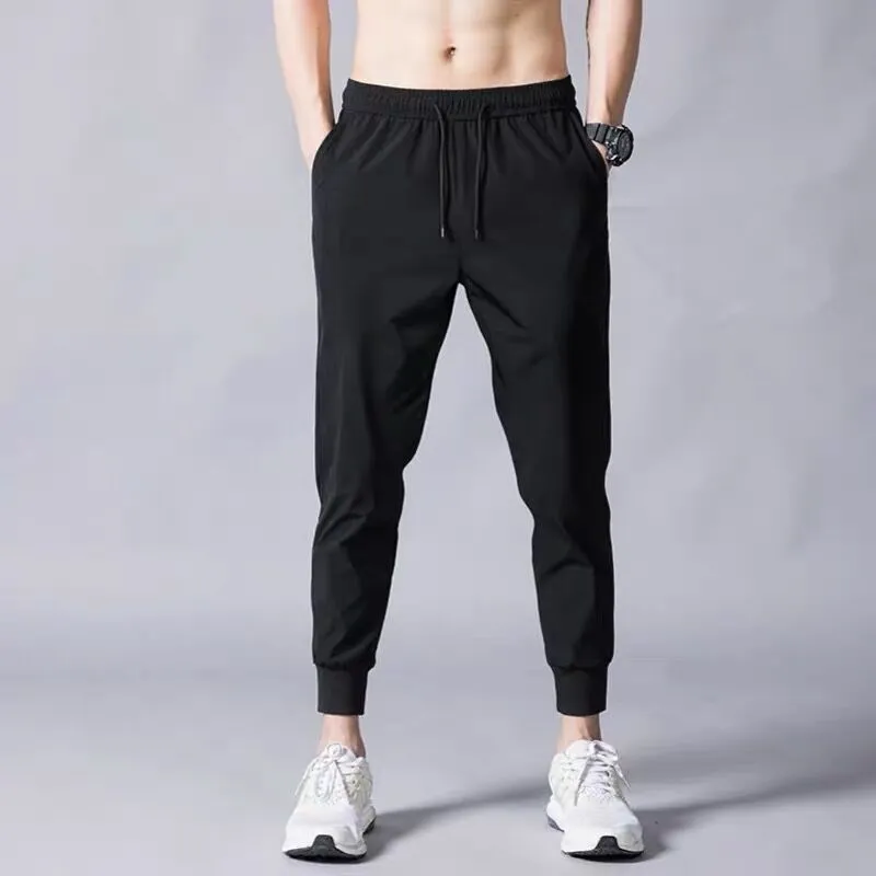 Men Pants Summer Ice Silk Casual Pants Men's Loose Breathable