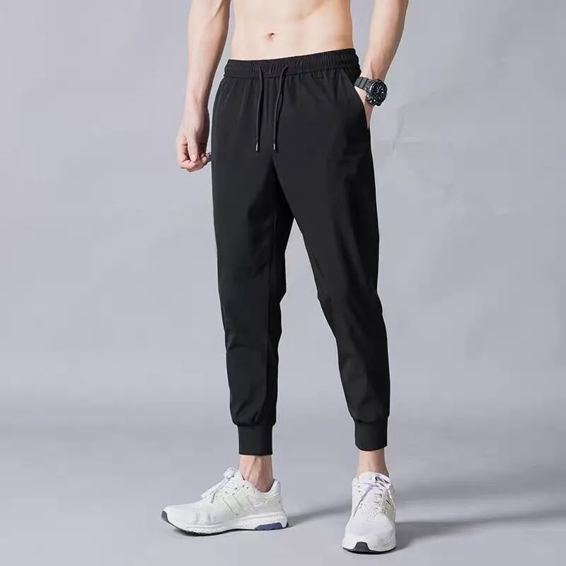 Men Pants Summer Ice Silk Casual Pants Men's Loose Breathable