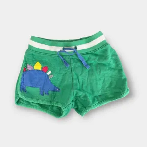 Mini Boden Girls Jersey Applique Dinosaur Shorts 6