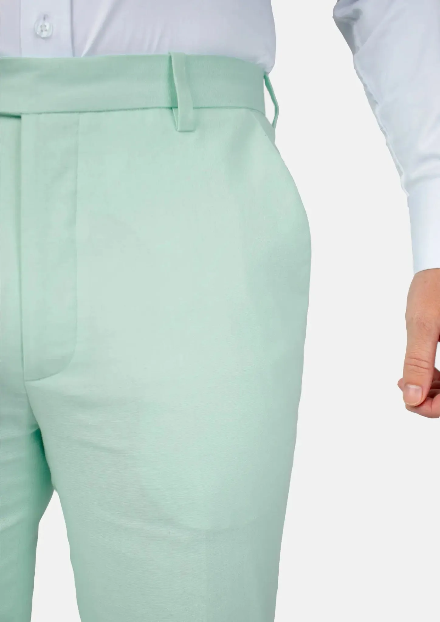 Mint Green Linen Blend Pants