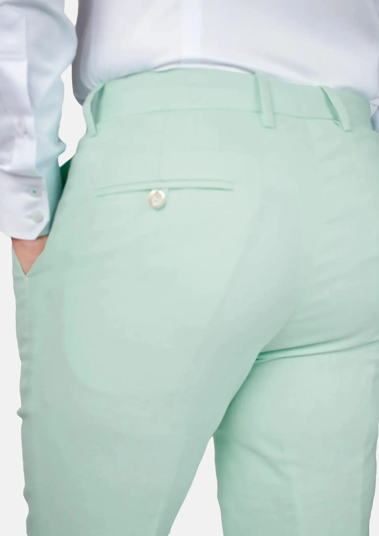 Mint Green Linen Blend Pants