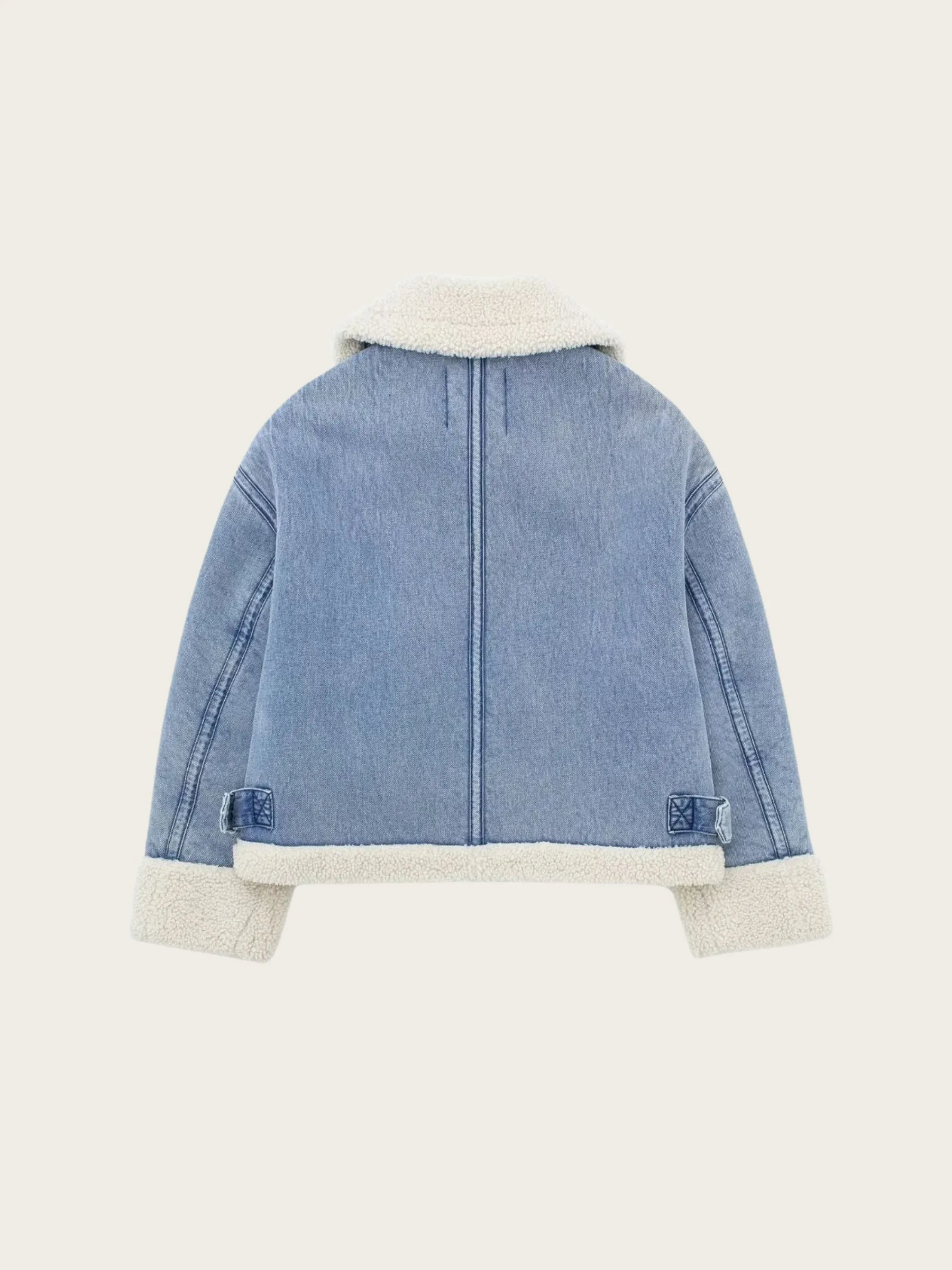 Nashley Sherpa-Lined Denim Jacket