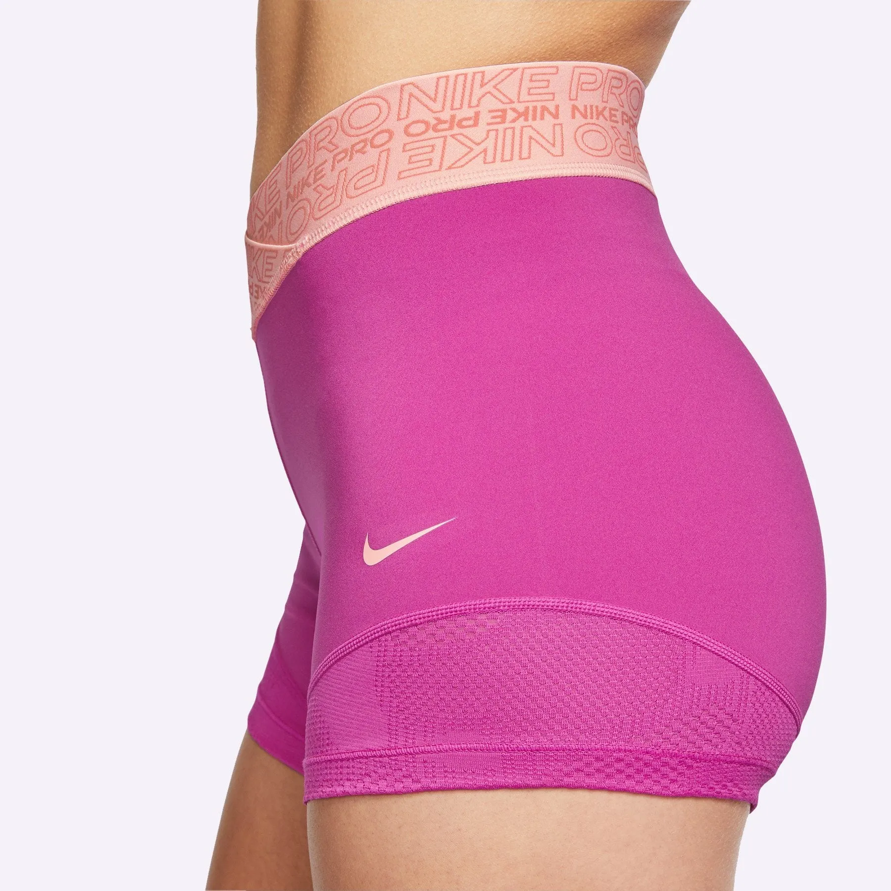 Nike - Pro Women's 3inch Training Shorts - FIRE PINK/WASHED CORAL