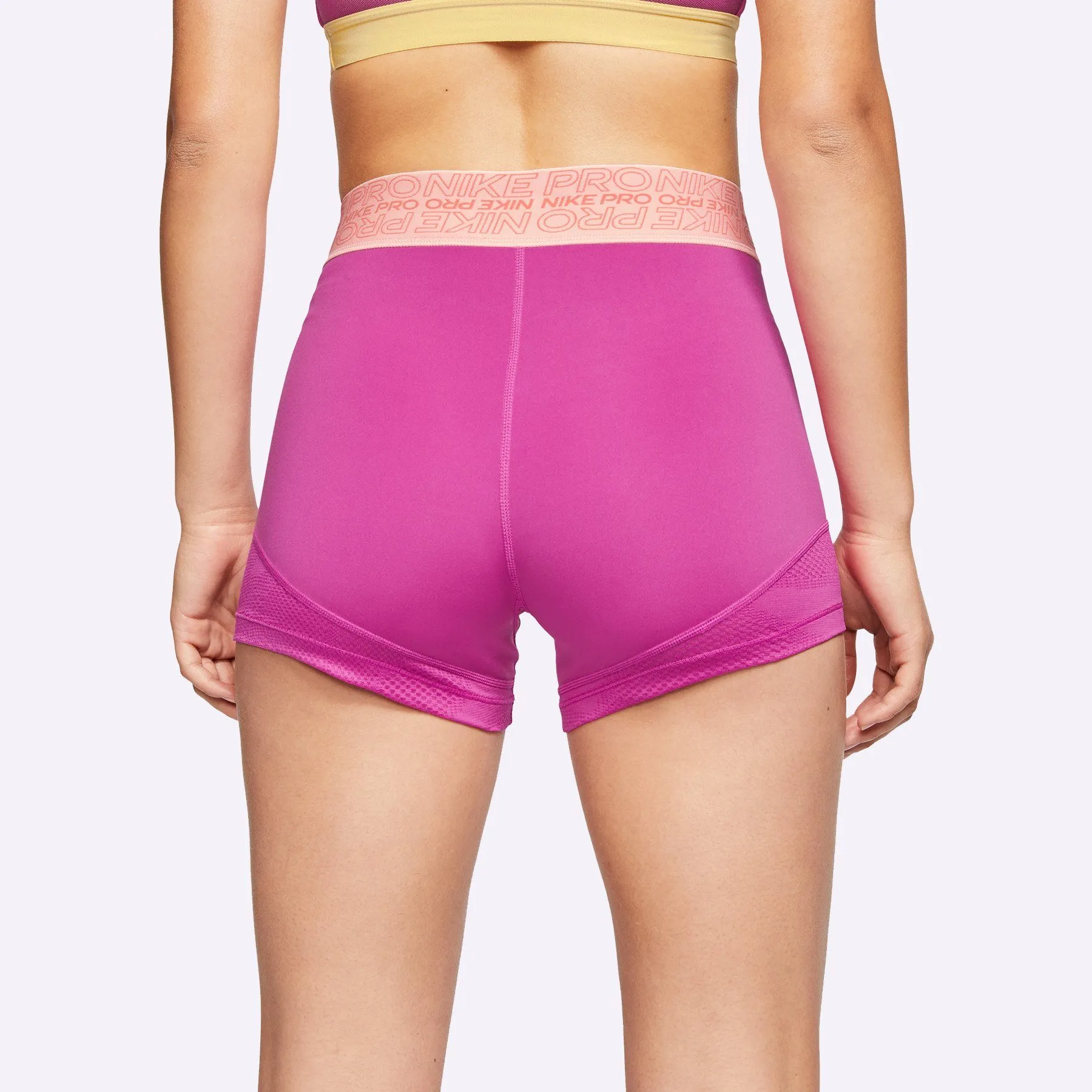 Nike - Pro Women's 3inch Training Shorts - FIRE PINK/WASHED CORAL