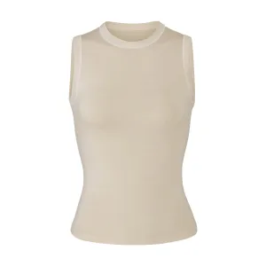 OUTDOOR BASICS CREW NECK TANK | BONE