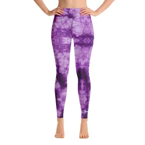 Purple Tie Dye Yoga Leggings