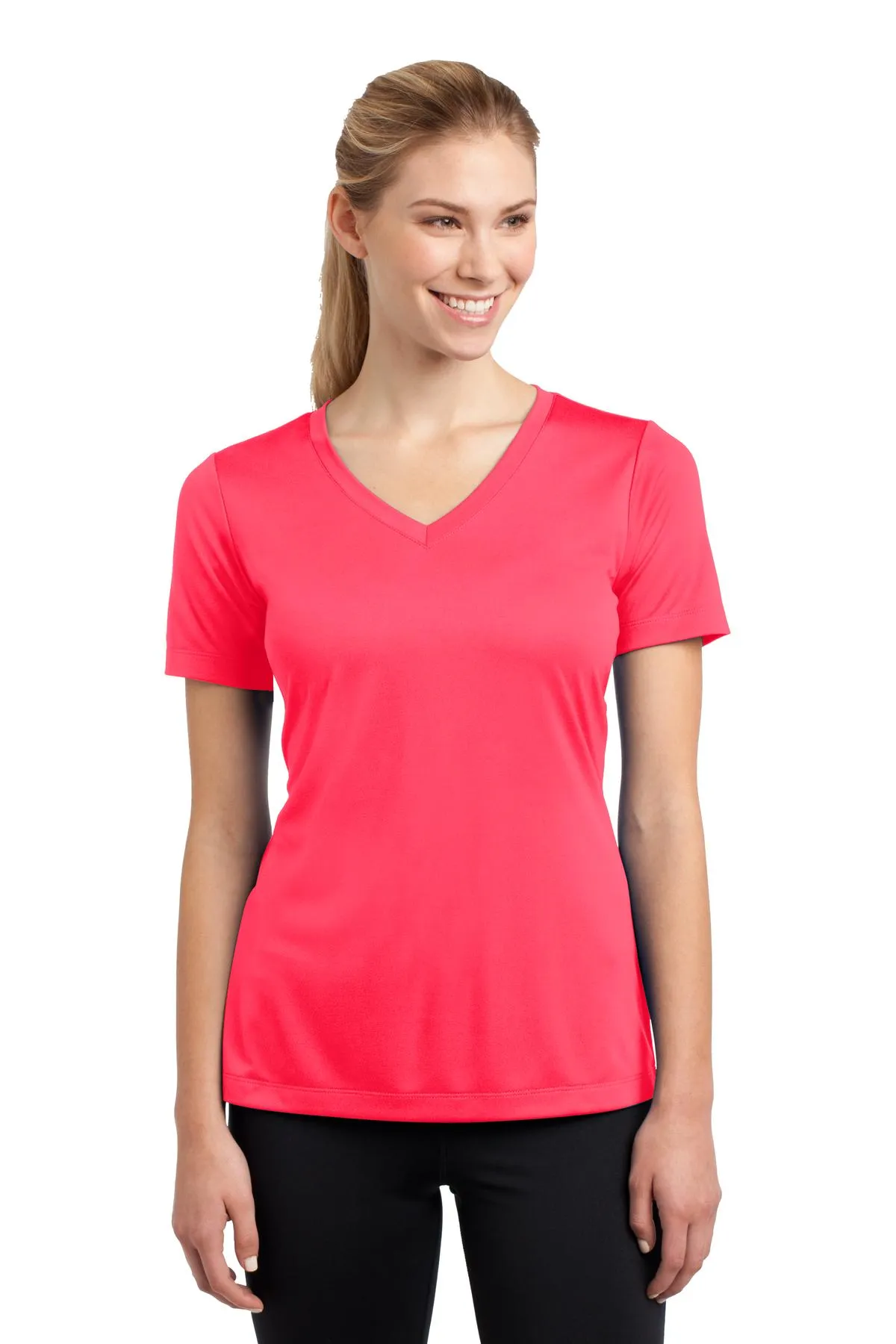 Sport-Tek® Ladies PosiCharge® Competitor™ V-Neck Tee. LST353