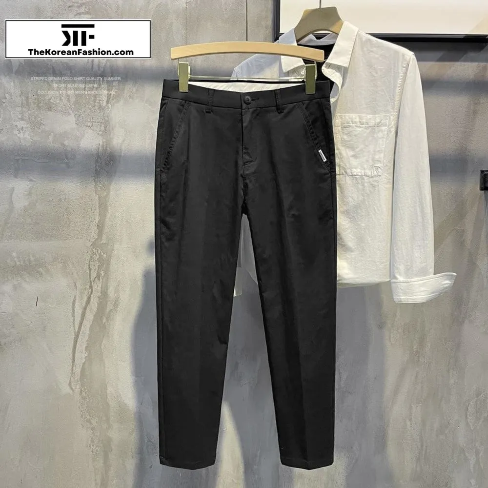 Summer Breathable Ice Silk Casual Pants