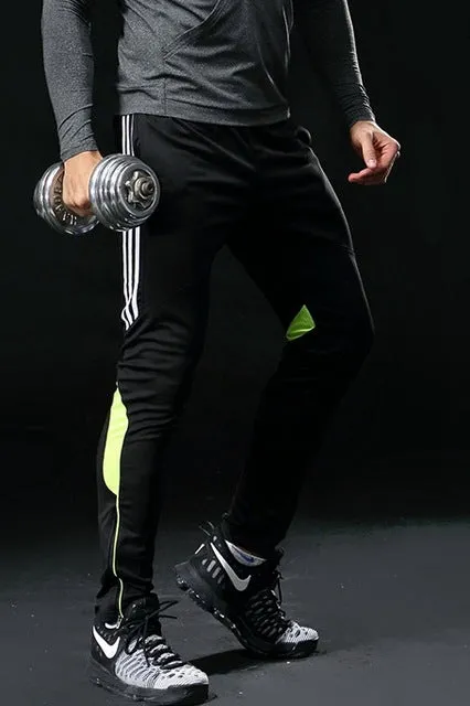 Summer Slim Fit Men Soccer Pants Long Breathable Football Gym Mens Sports Joggings Sweatpants Leggings Masculina Pantalon Homme