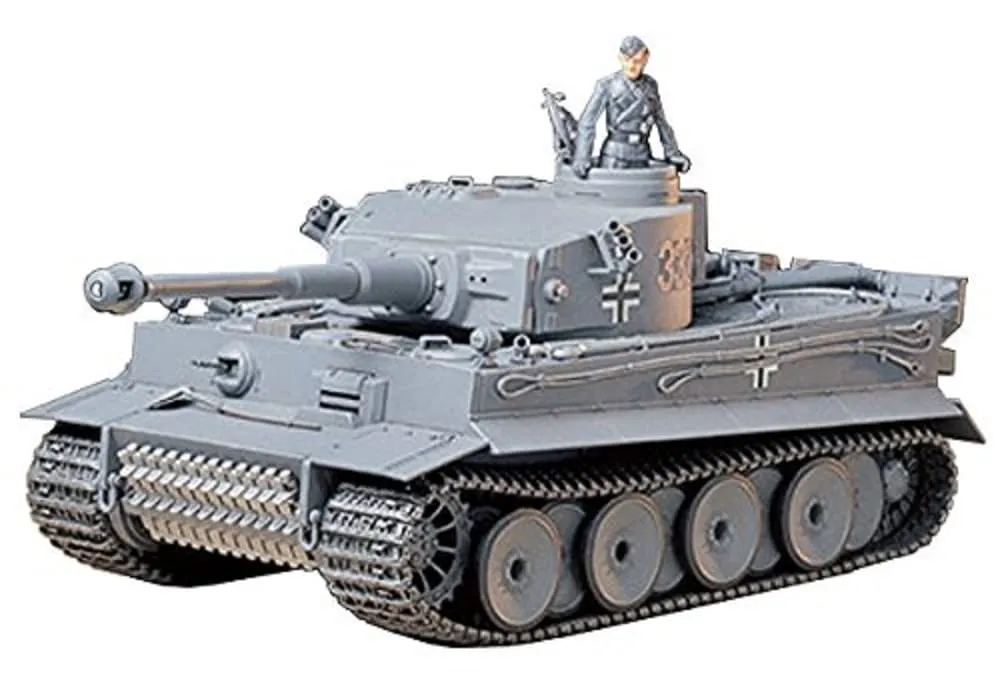 Tamiya TAM35216 35216 German Tiger I Early Production Tank 1:35 Military Model Kit, Grey, Individual Packaging