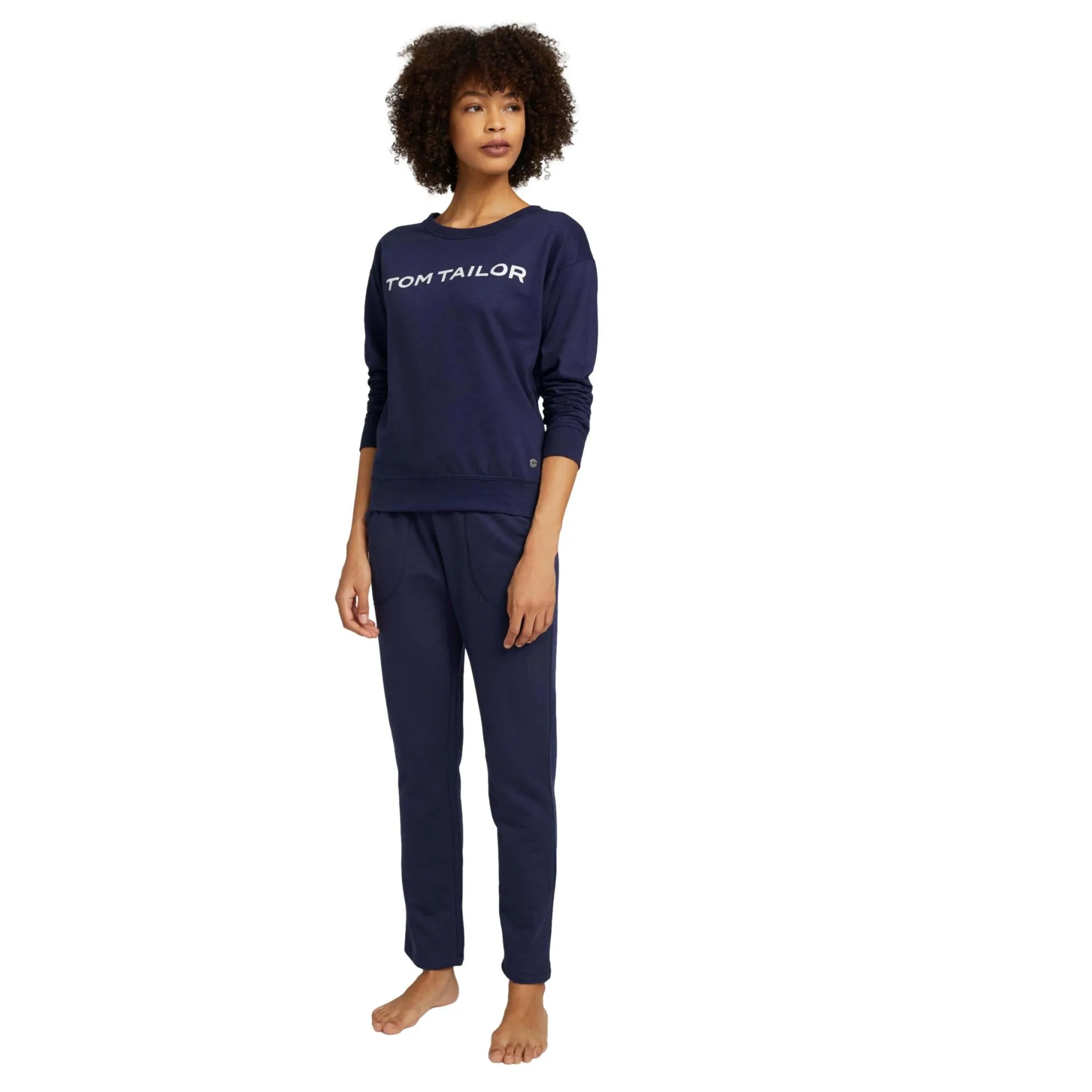 Tom Tailor Women's Loungewear Sweat Pants - Navy Blue