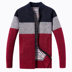 Tops Stylish Cardigan Knitted Jacket Sweater No Collar Outerwear