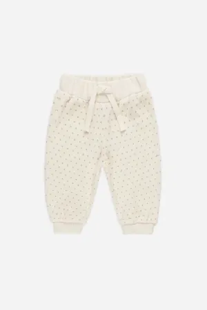 Velour Relaxed Sweatpant (Polka Dots)