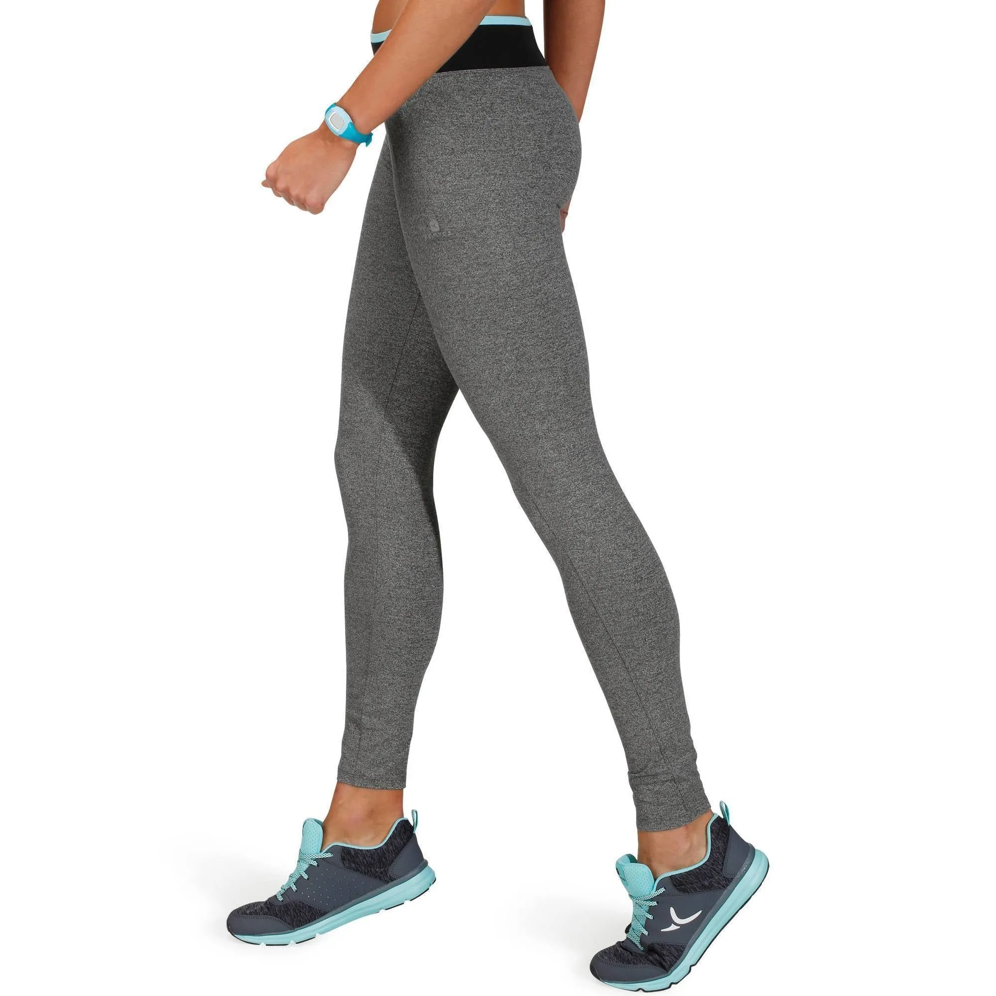 Women's Cardio Fitness Leggings with Contrasting Waistband Energy