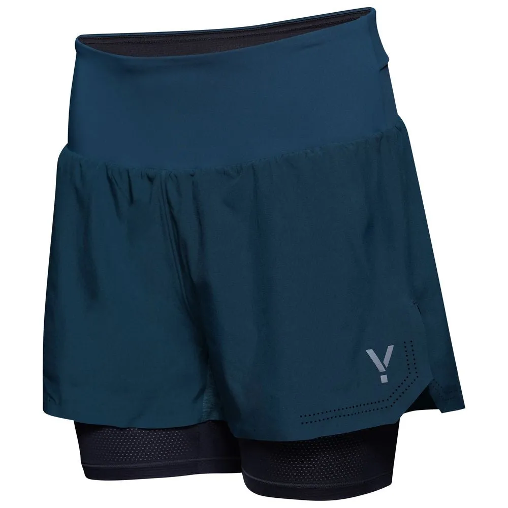 Womens Swift 2-In-1 Shorts (Petrol/Graphite)